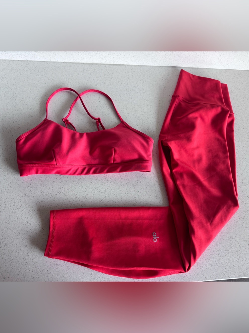 ALO 7/8 High-Waist Airlift Legging - Bright Red SMALL